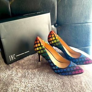 INC International Concepts's Zitah pumps Rainbow 8.5
